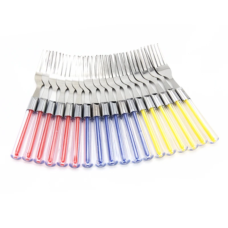 6 шт. из нержавеющей стали фрукты вилка вечерние торт салат овощи вилки дети