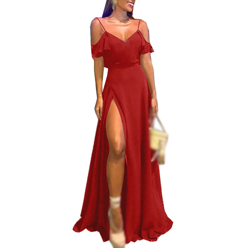 Женское платье на выпускной летнее однотонное Формальное модное вечернее