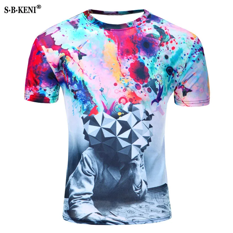 2019 New Style Men T-shirt 3d Print Zombie Clown Tshirts Poker Anime Hip Hop SLE | Мужская одежда
