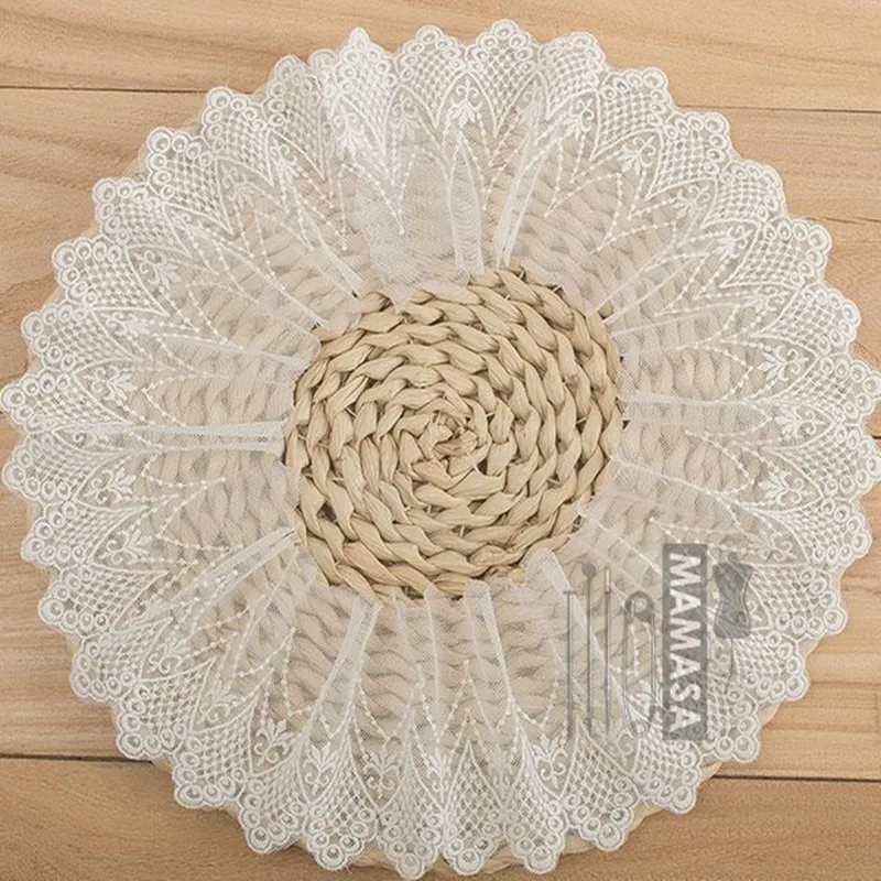 Кружевная ткань ширина 9 см простая белая кружевная вышивка шитая одежда юбка