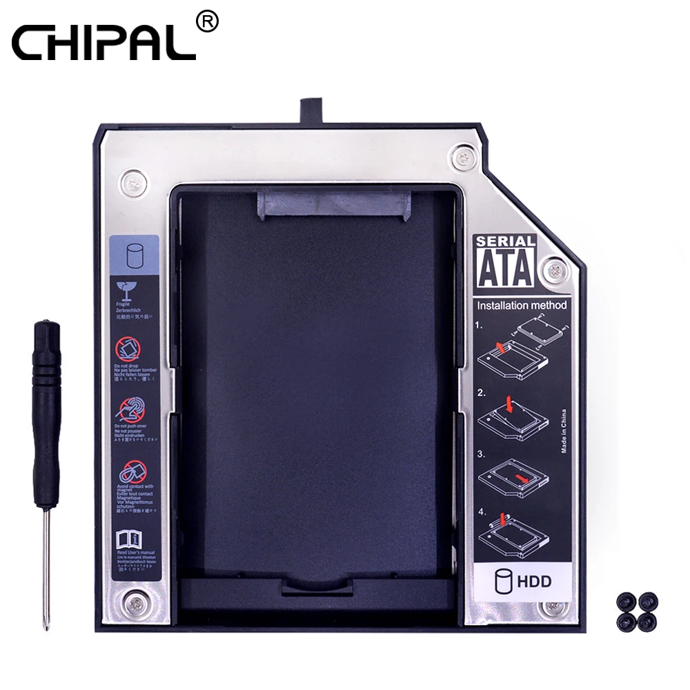 CHIPAL 2nd HDD Caddy 12 7 мм SATA 3 0 для 2 5 &quot2 ТБ SSD корпус Lenovo ThinkPad T420 T430 T510 T520 T530 нечетный CD-ROM |
