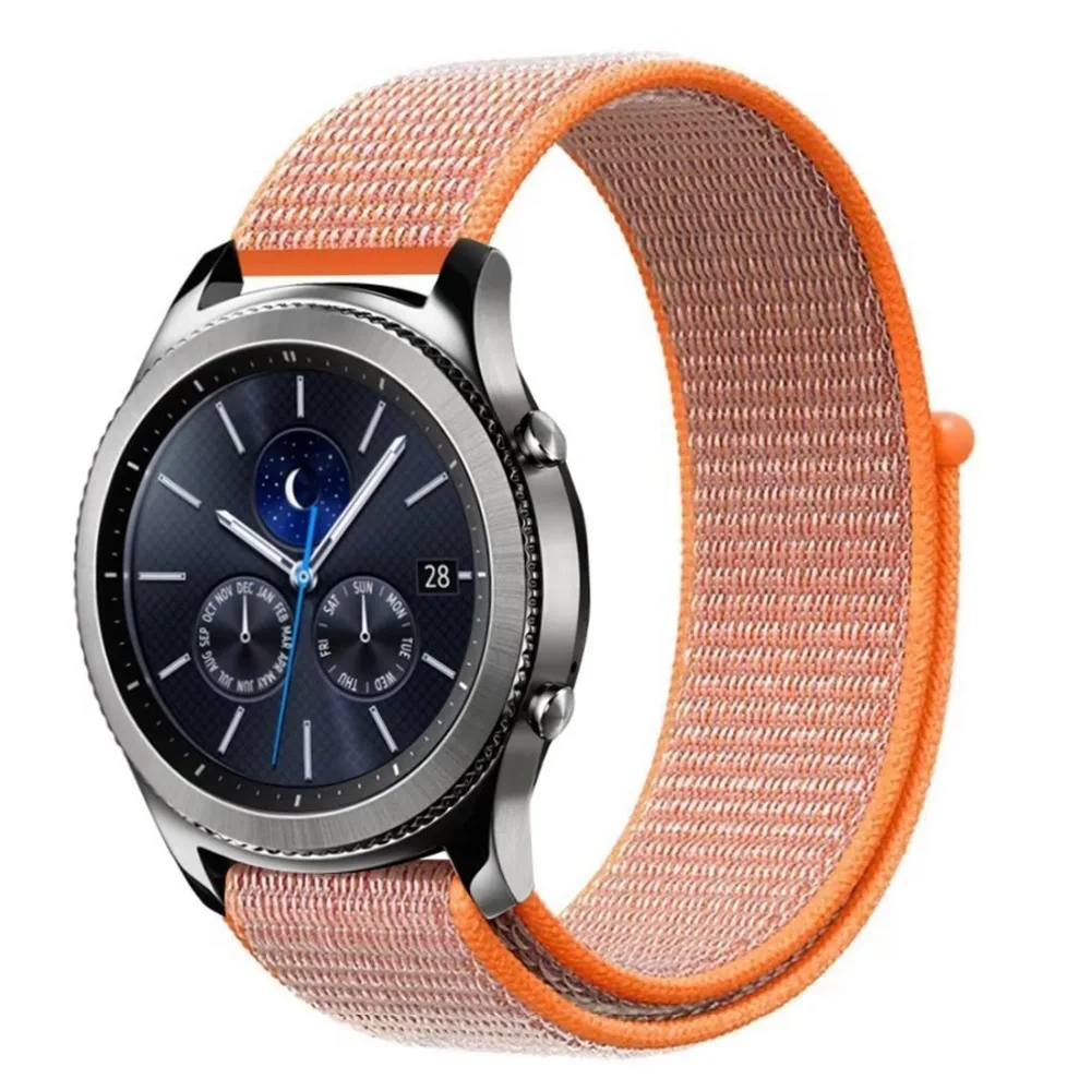 22 мм часы ремешок для samsung gear S3 классический/frontier ремень спортивные петли тканые