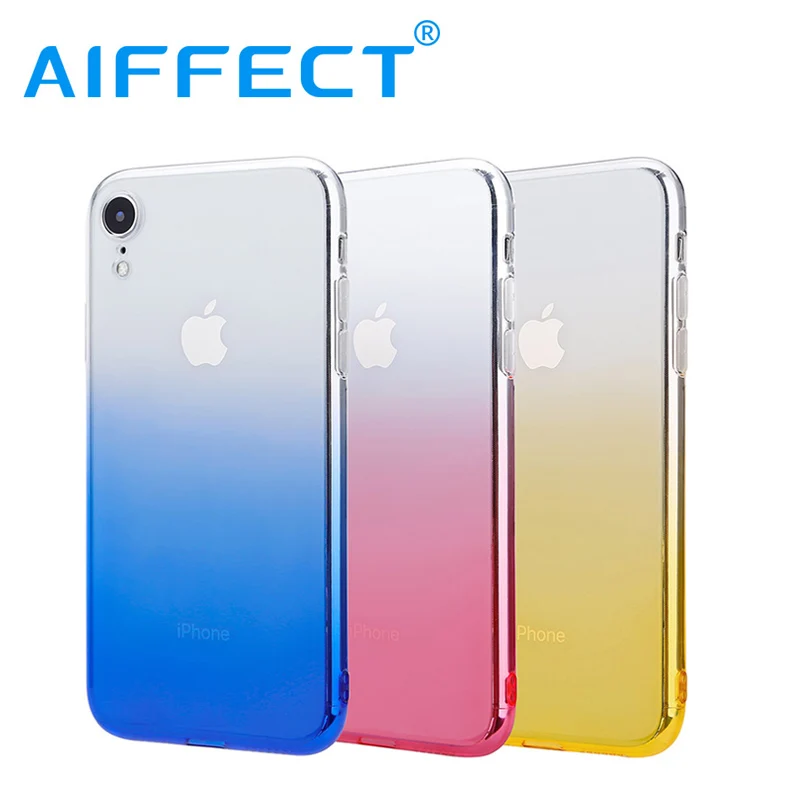 AIFFECT красочный градиентный телефонный чехол для iPhone 6 S 7 8 Plus Мягкий ТПУ задняя