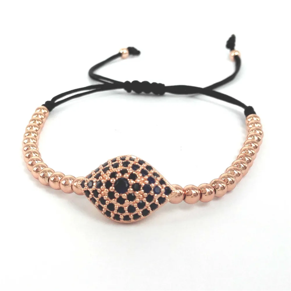 Бренд Анил арджандас сглаза браслет золотистый тон микро паве CZ накачанный глаз