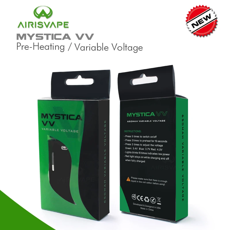 Mystica VV испаритель Набор для начинающих 650 мАч батарейный блок мод магнитные V
