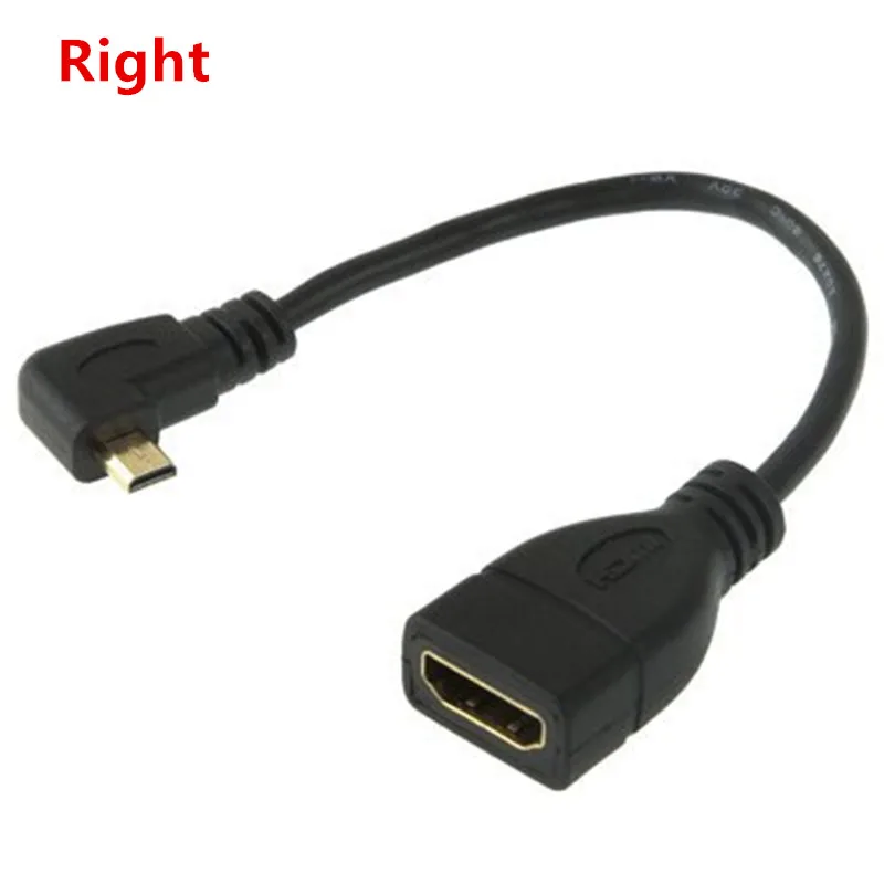 Up/DO/RI/LE Угловой Micro совместимому с HDMI к адаптер Папа мама Разъем 10 см для HDTV Тип D micro