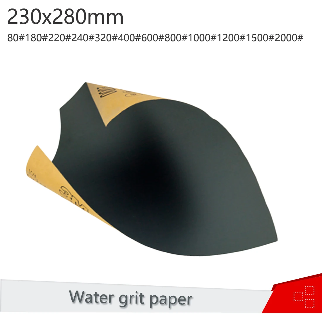 Водостойкая наждачная бумага 230*280 мм на водной основе 60-2000 Полировочная для