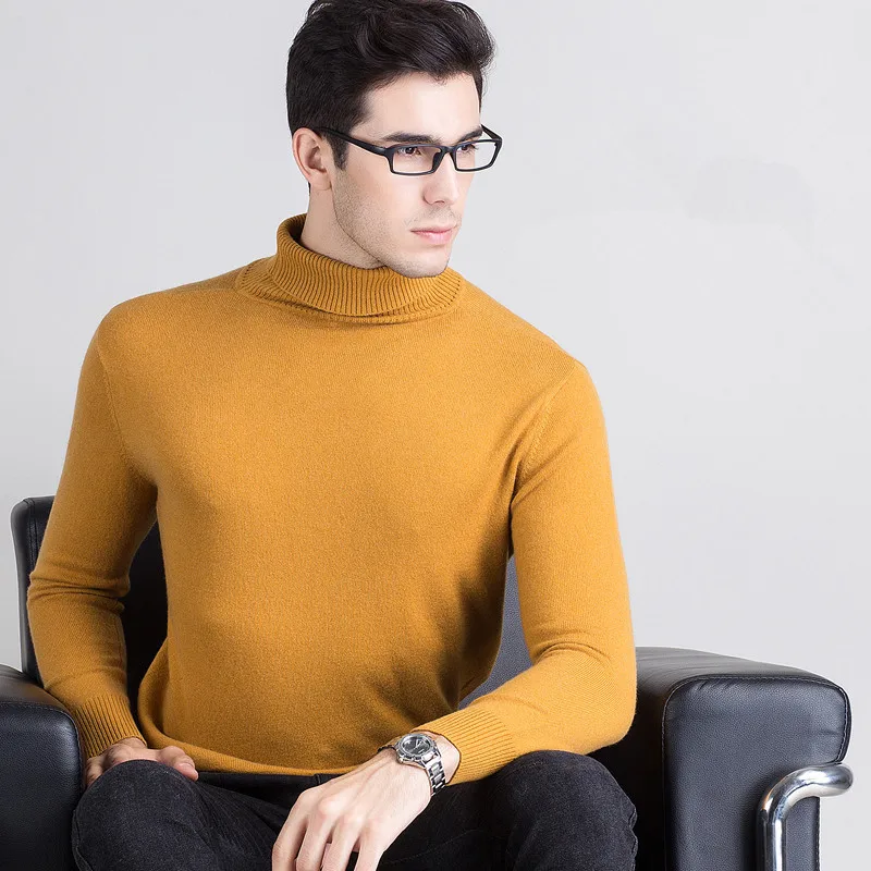 Для мужчин кашемир Свитеры для женщин зима теплая вязаная Свитер с воротником и