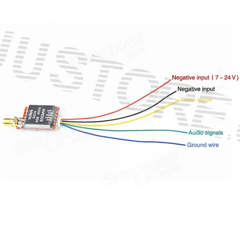 TS5828 беспроводной видеопередатчик 5 8 ГГц 48Ch 600 мВт FPV VTX для QAV250 ZMR250 DJI gopro RC