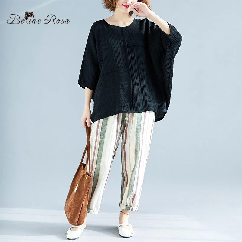 BelineRosa женские топы больших размеров s Женские и рубашки летучей мыши большого