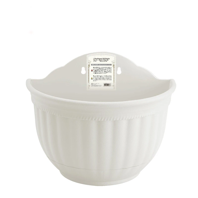 1 шт. пластиковый настенный цветочный горшок полукруглая подвесная корзина