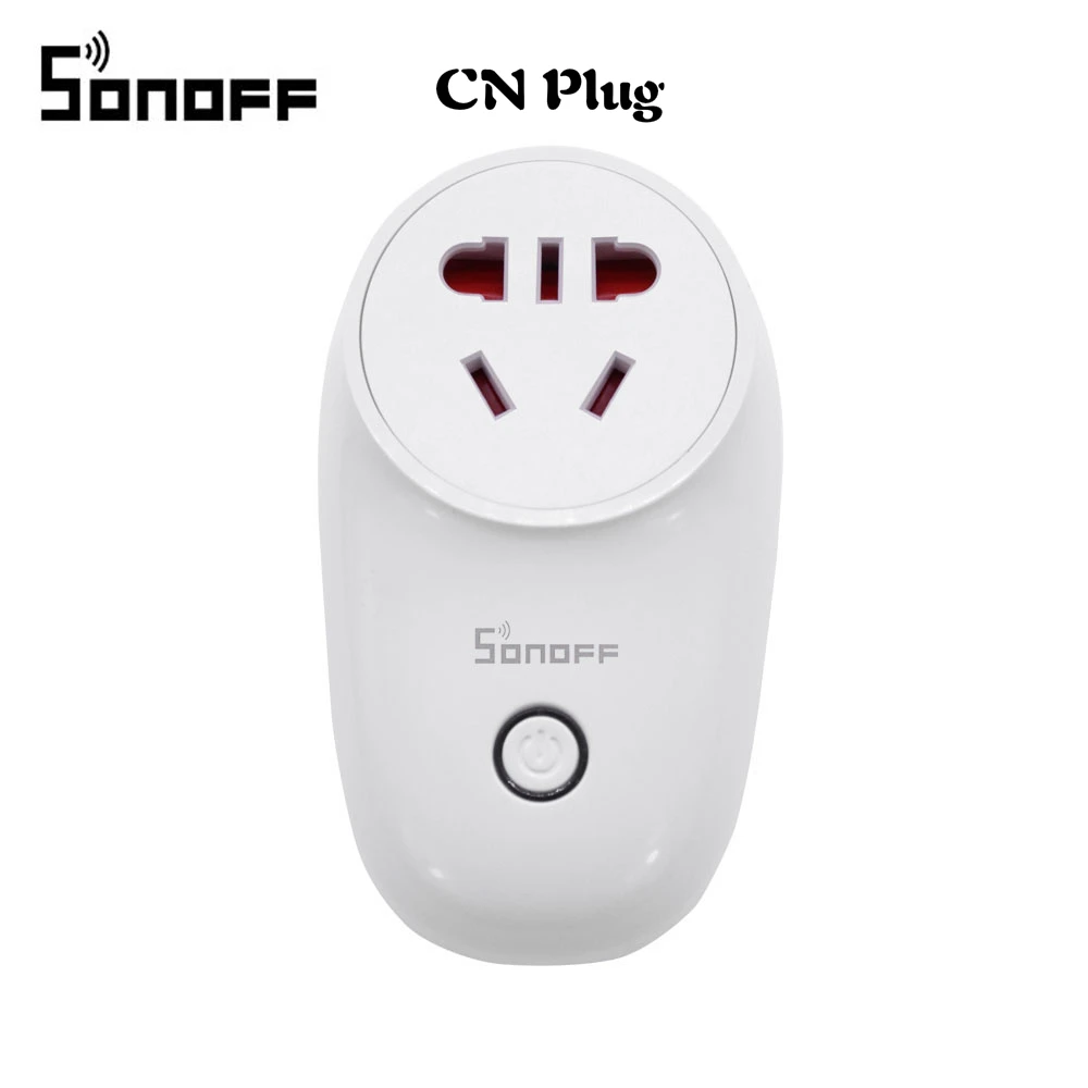 Sonoff S26 CN Sonoff S26 Базовая WiFi умная розетка с приложением Ewelink AU/CN/EU/UK/US Беспроводная вилка умный дом переключатель с Alexa Google Assistant - Комплект: Sonoff S26 CN