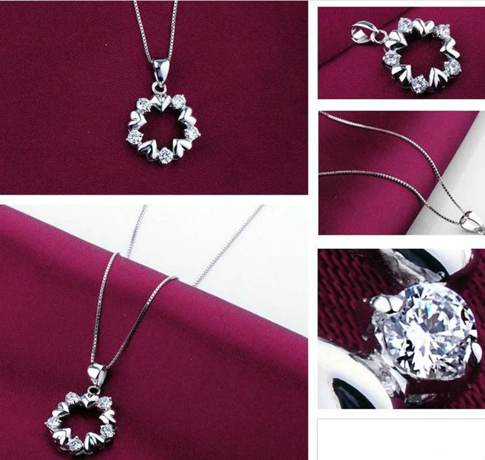 Рождественский Подарок БЕСПЛАТНАЯ ДОСТАВКА AAA 100% Стерлингового Серебра 925