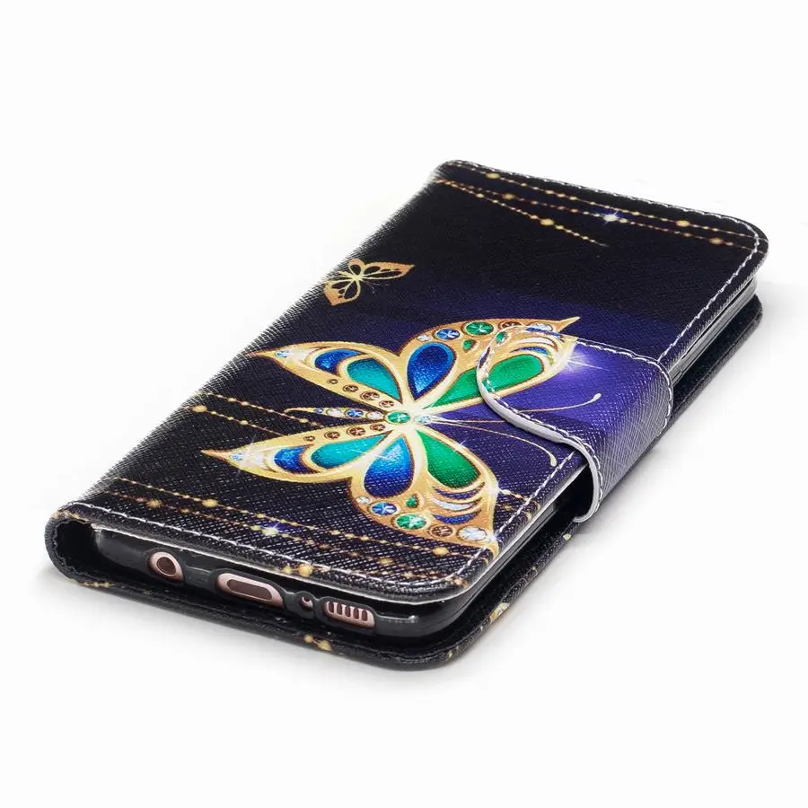 Для Samsung Galaxy S8 Plus Leathe прекрасные расписные для Coque Флип Бумажник Мультфильм чехол