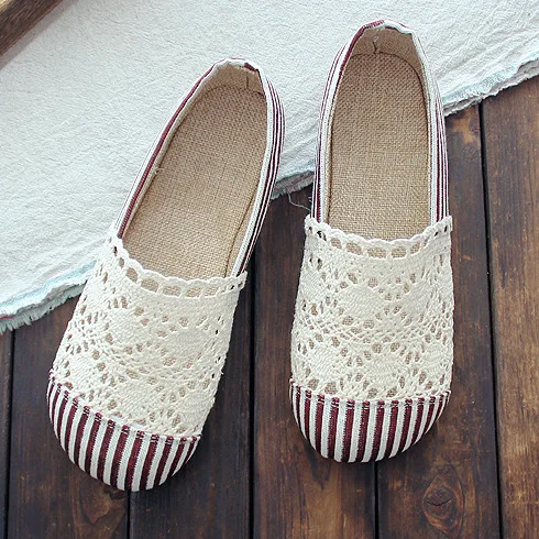 Careaymade-New flat bottom and shallow lace mesh fisherman's shoes in summer,Leisure comfortable Breathable Women's Shoes