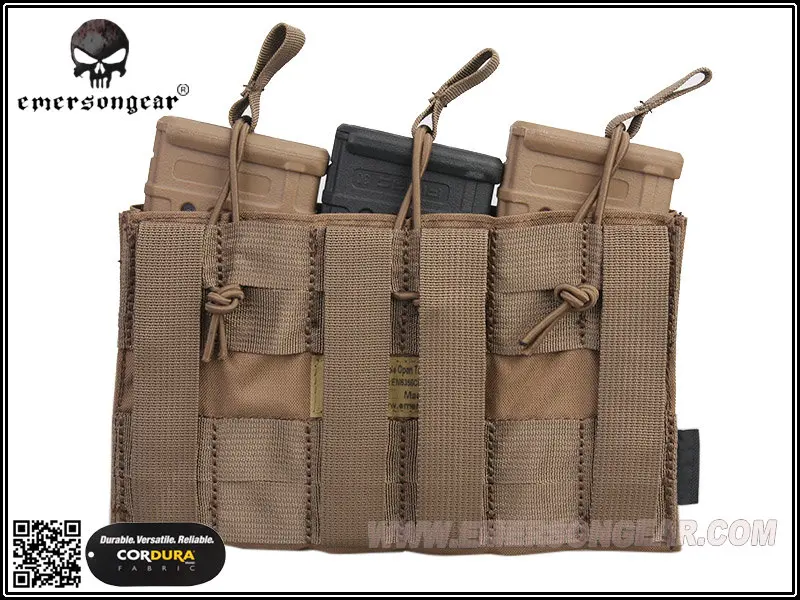 EmersonGear 5 56 Тройная открытая верхняя сумка для журналов боевой Молл MAG Coyote