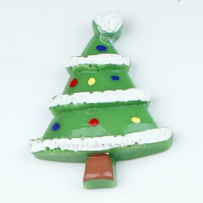 3D Мультяшные полимерные 12 шт./лот Merry с рисунком рождественской елки подарка 18 мм Кнопка KT419 - Окраска металла: 18mm snap button
