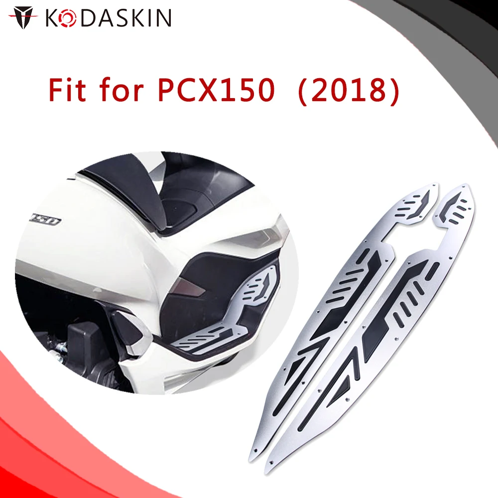 KODASKIN Scooter Footboard Steps Motorbike Foot Footrest Pegs Plate Pads for Honda PCX150 2018