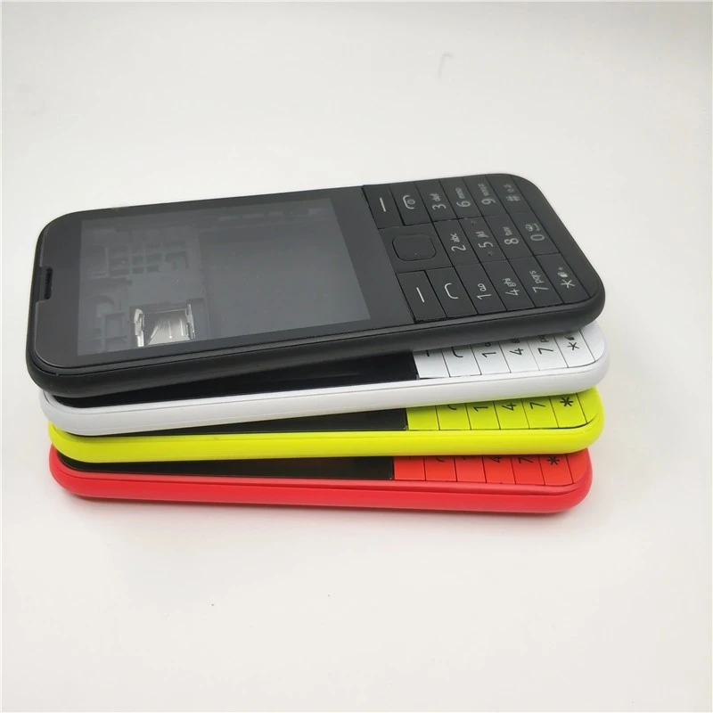 

New Full Complete Mobile Phone Housing Cover Case+English Keypad For Nokia Asha 225 N225+Logo