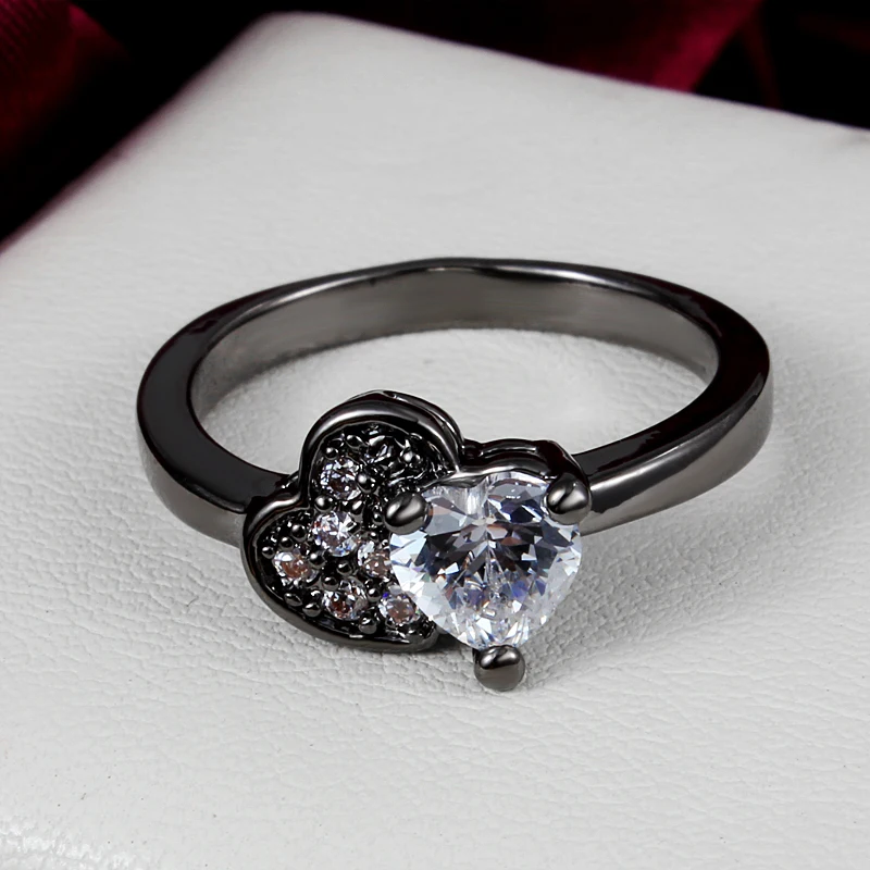 Женское Обручальное кольцо в форме сердца обручальные кольца с кубическим