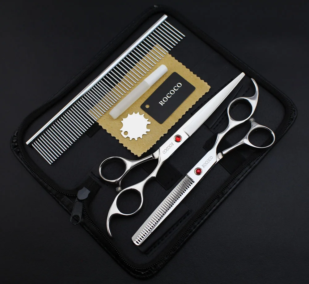 Профессиональные 7 0 дюйма ножницы для ухода за домашними животными прямые и