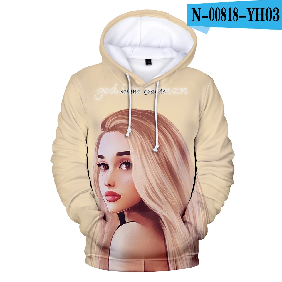 Frdun, 3D, Ariana Grande, Amrican, известный певец толстовки Толстовка Kpop, Повседневная мода, Kpop, хип-хоп толстовки, теплая толстовка - Цвет: N00818