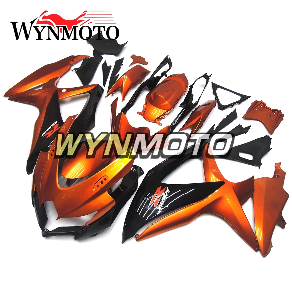 

Complete Fairings Kit For GSXR600 GSXR750 2008 2009 2010 08 09 10 K8 ABS Injection Bodywork Orange Black Cowlings