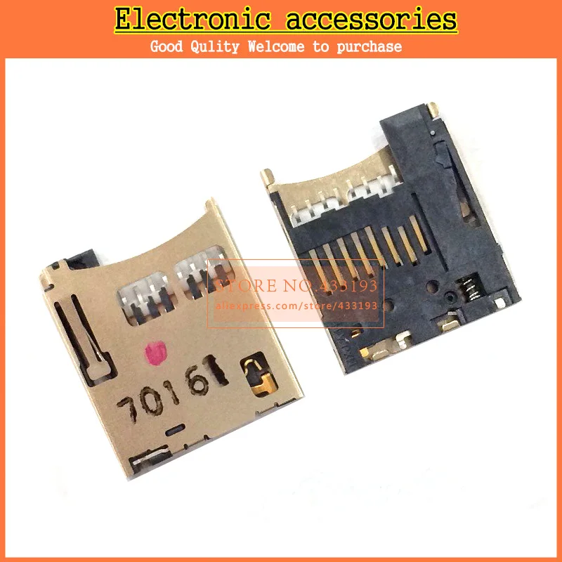 

New 10pcs/lot Micro SD card holder TF card connector Slot Sockect inne Soldering Self Push Free shipping
