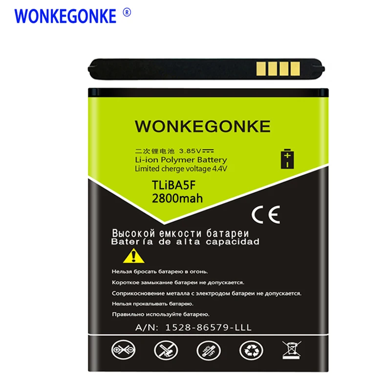Аккумулятор WONKEGONKE TLiB5AF для Alcatel One Touch Pop C5 OT5036 OT5036D OT-5036 OT-5036D TCL S800 S710 | Мобильные