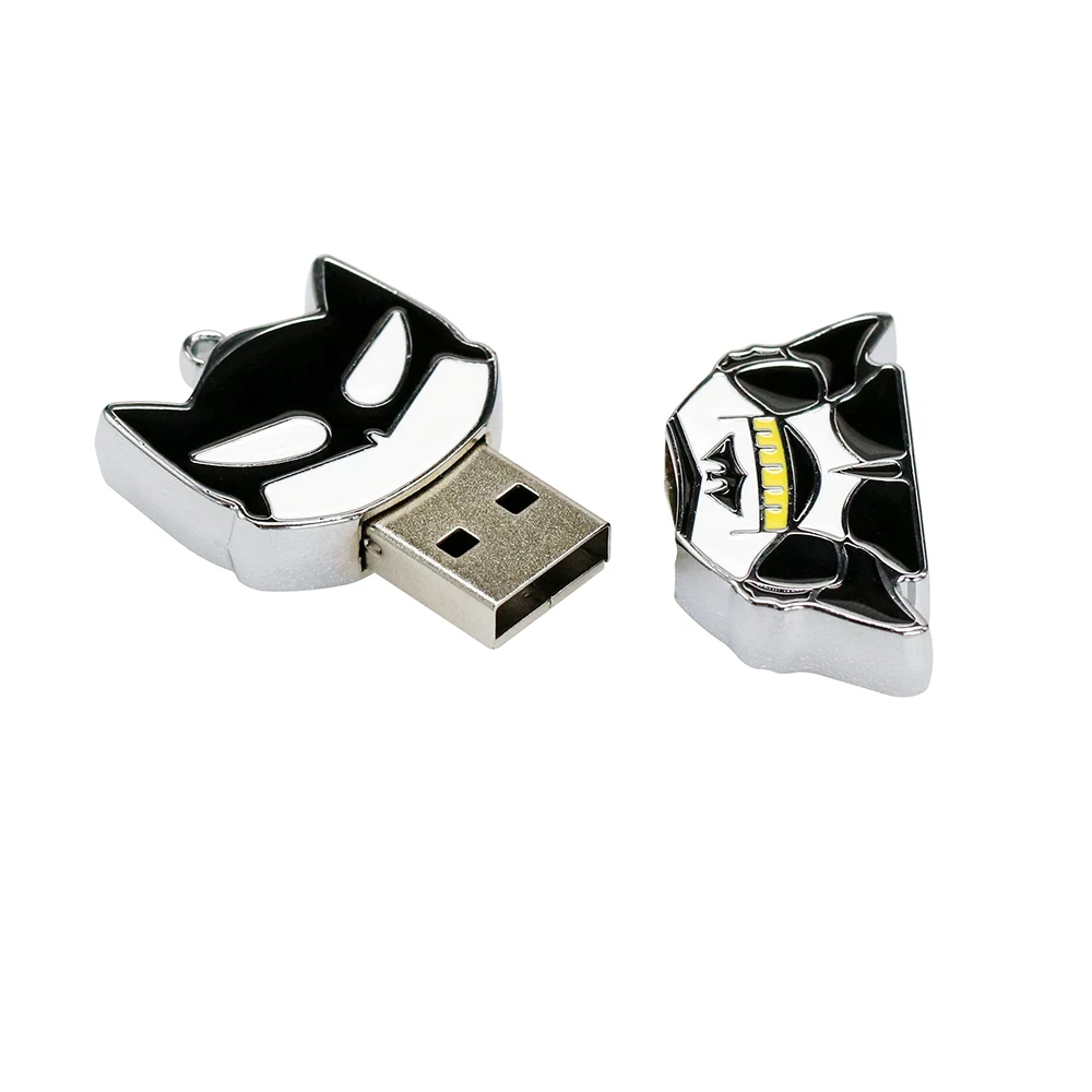 Мультяшный Бэтмен USB флеш-накопитель реальная емкость флеш-накопитель 4 ГБ 8 ГБ 16 ГБ 32 ГБ 64 Гб металлический брелок карта памяти креативный флешка