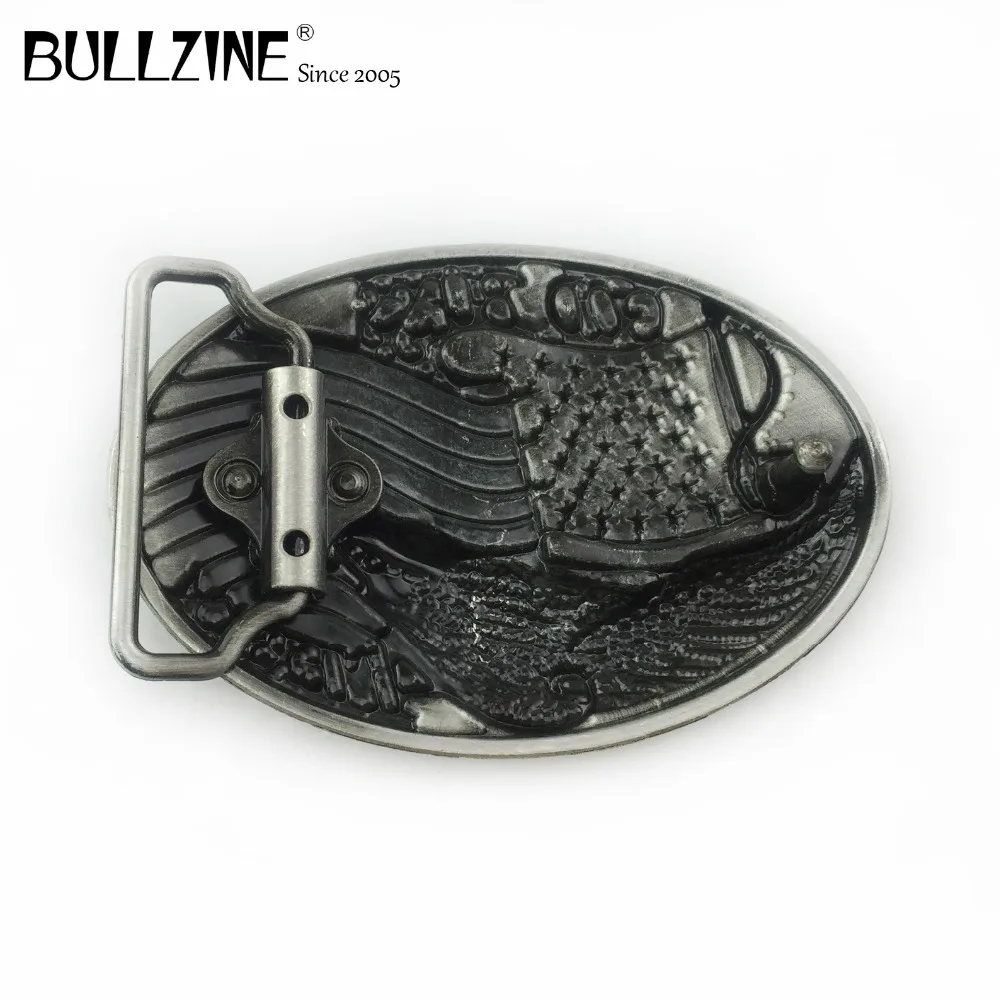 Оптовая продажа цинковый сплав Bullzine ретро-Орел с флагом США GOD bless America пряжка