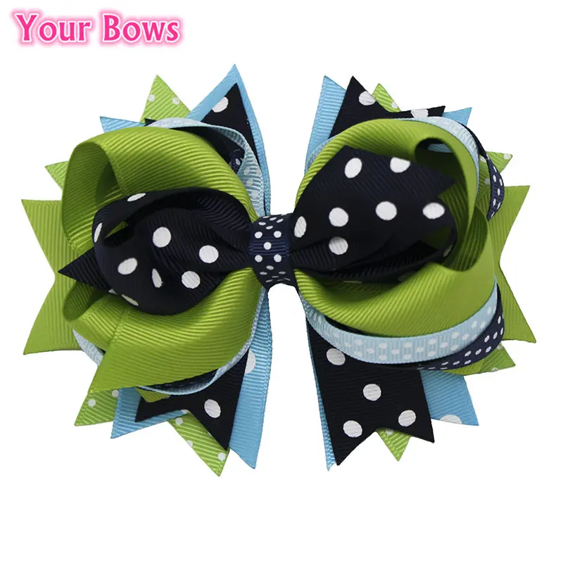 Женские банты из полиэстера 1 шт. 5 дюймов милые заколки для волос аксессуары |