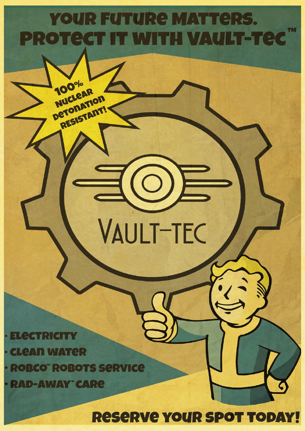 E052 Fallout 234 Nuka Cola винтажный бумажный плакат настенная живопись украшение дома 42X30 см 30X21 см - Цвет: E052