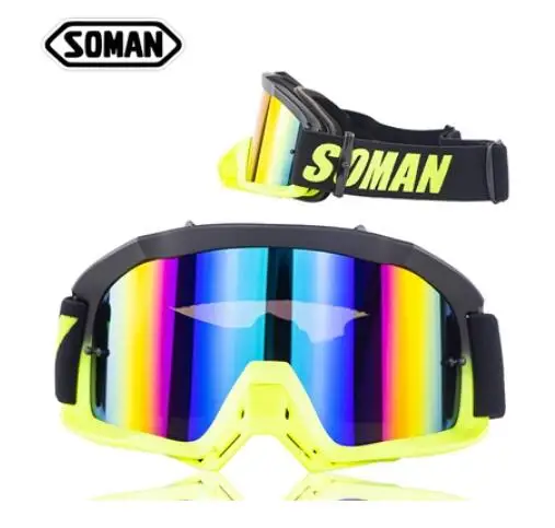 SOMAN SM16 мотокросса, дорожные очки, очки для квадроцикла, мотоциклетные велосипедные очки, мото велосипед, Gafas, лыжные очки - Цвет: D