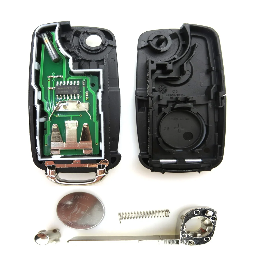 Okeytech 2 шт./лот дистанционный ключ 434 МГц ID48 чип 5K0837202AD 3 кнопки для VW Volkswagen GOLF PASSAT Tiguan