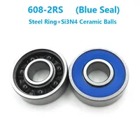500pcs/lot 608-2RS RS 608RS Bearing Steel hybrid Si3N4 Ceramic balls bearing Hand Finger Fidget Spinner Skate bearings 8*22*7 mm