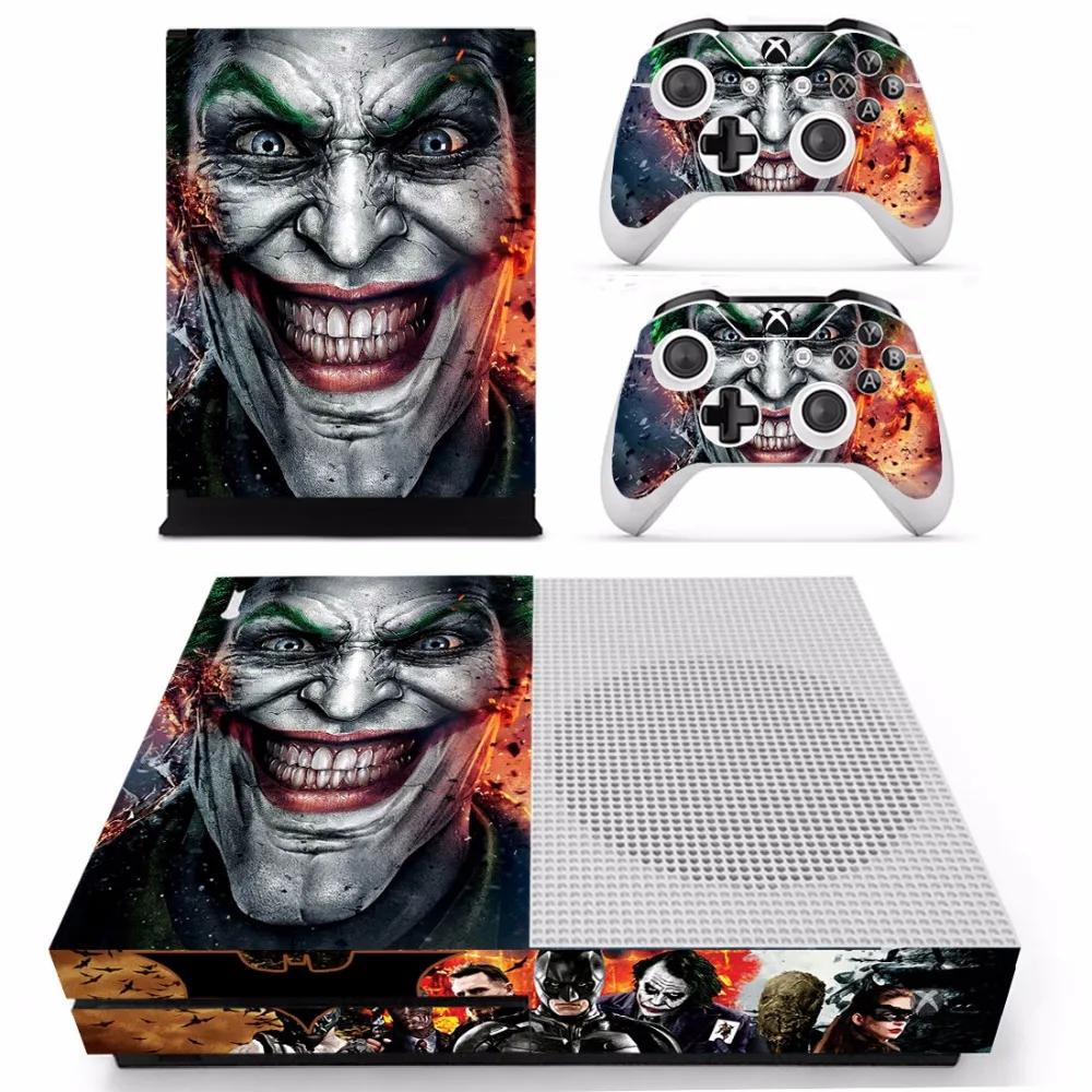 Джокер Бэтмен Супермен кожа Наклейка для microsoft Xbox One S консоль и 2 контроллера для Xbox One S Skins Наклейка виниловая