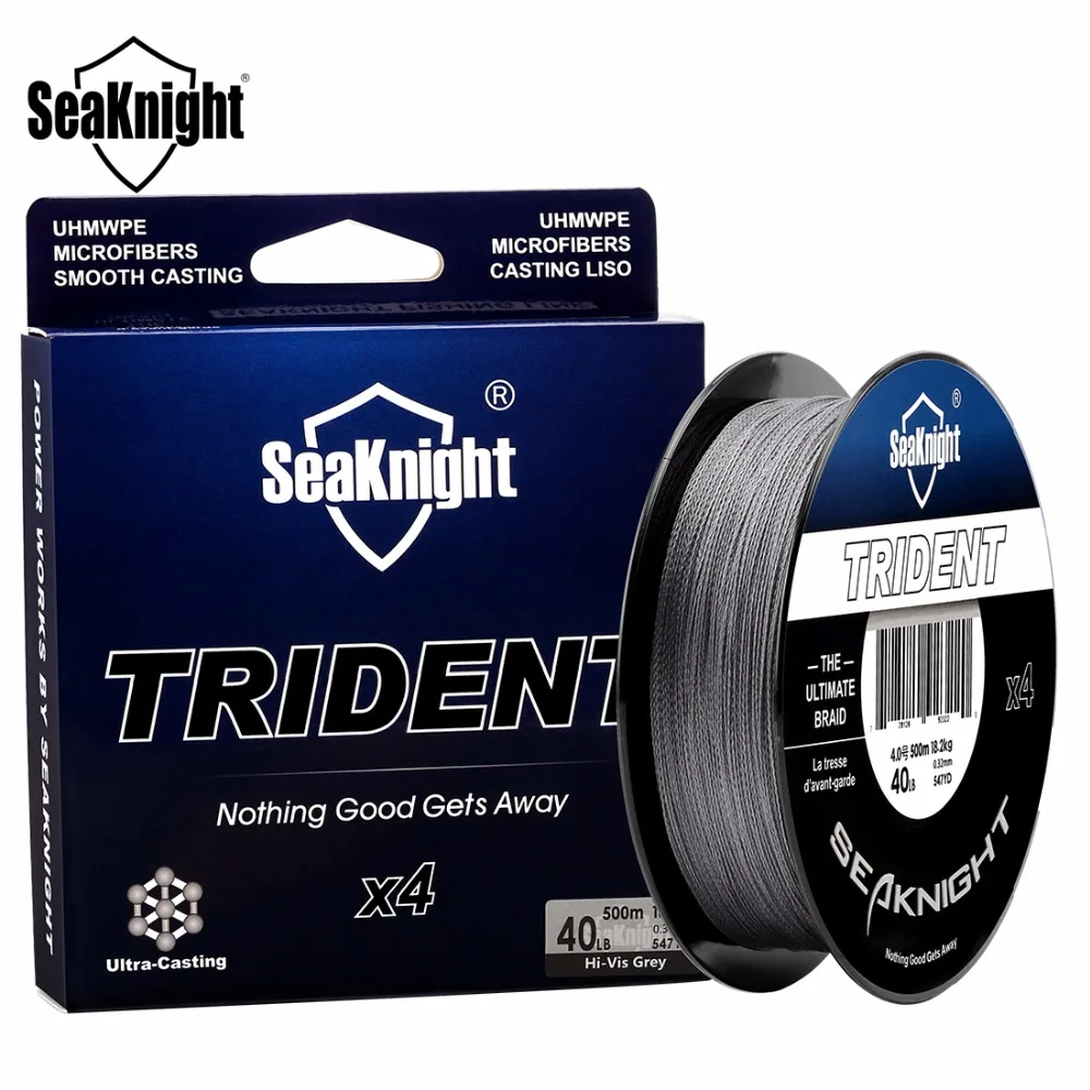 Рыболовная плетеная леска SeaKnight TRIDENT 500 м 4 нити 8 80lb|Рыболовные лески| |