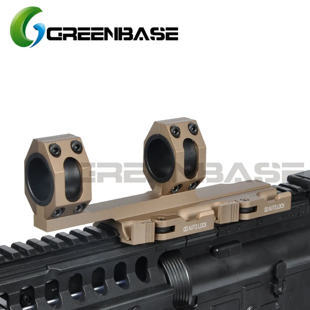 

Greenbase AR15 Tactical Rifle Scope Mount QD Quick Detach Cantilever Scope Mount Extended 25.4mm 30mm Scope Ring Auto Lock