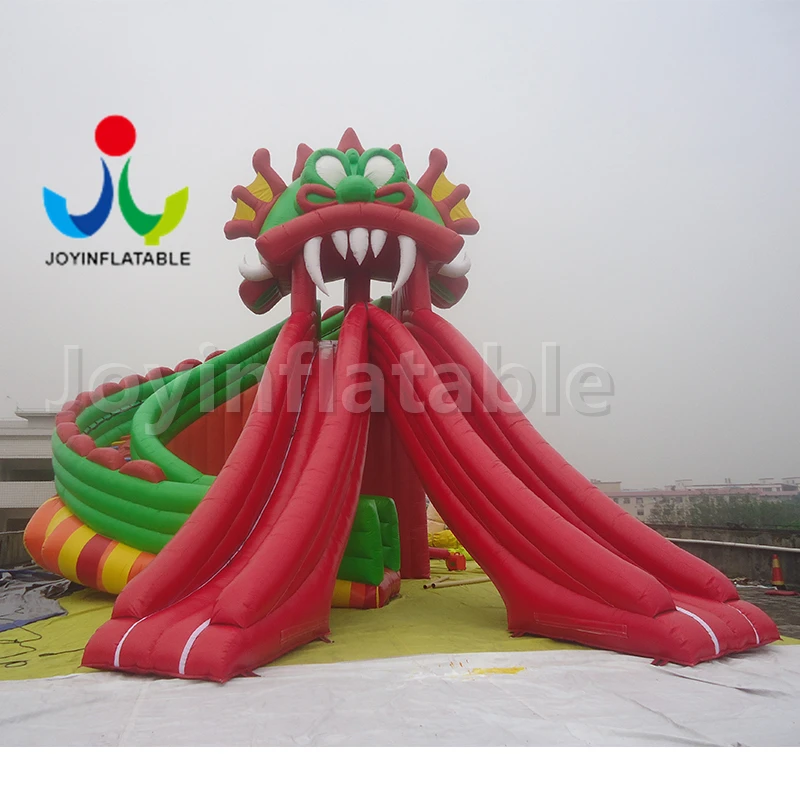 10X8M Outdoor funny dragon inflatable kids slide with two slides for sale | Спорт и развлечения
