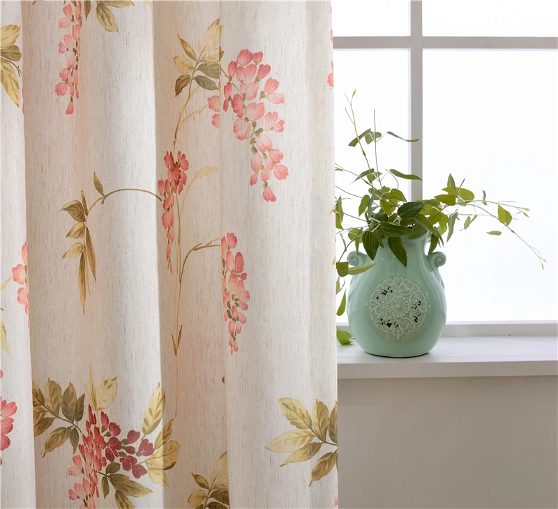 Новинка 2020 занавески с принтом винограда пасторальный стиль льняные для комнаты