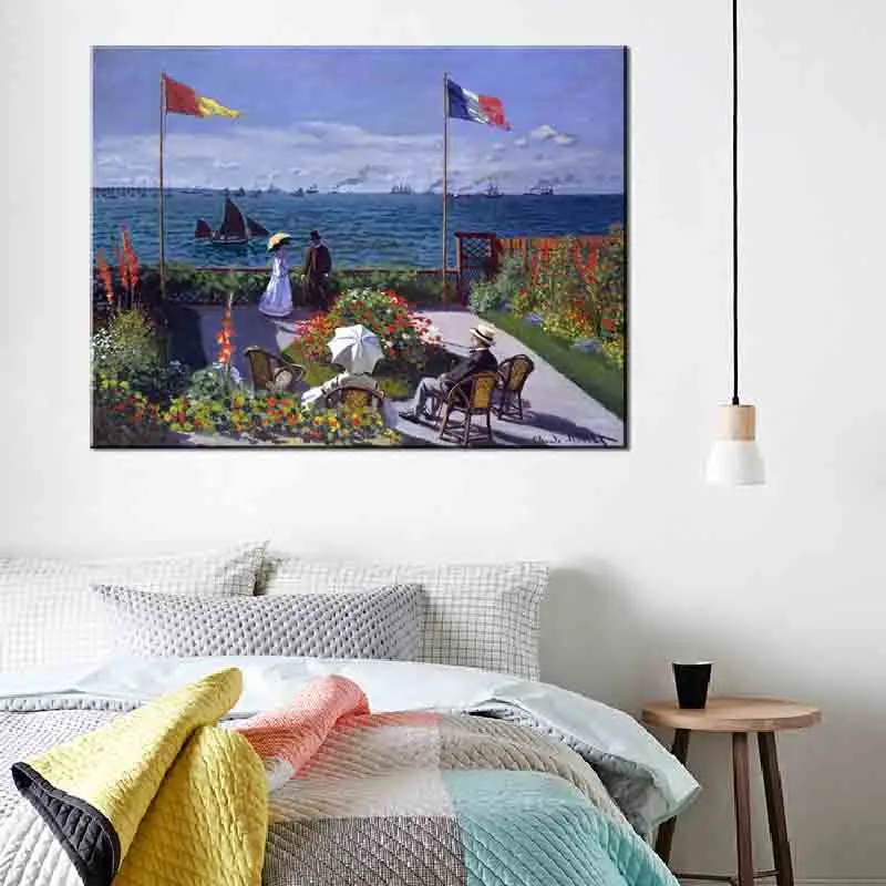 1 шт. пейзаж британский стиль картина маслом холст Средиземноморский Морской