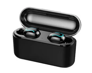 black Q32 беспроводные наушники 5,0 Bluetooth наушники мини TWS наушники для iPhone/samsung/HUAWEI слуховой аппарат стерео Бас дешево - Цвет: black
