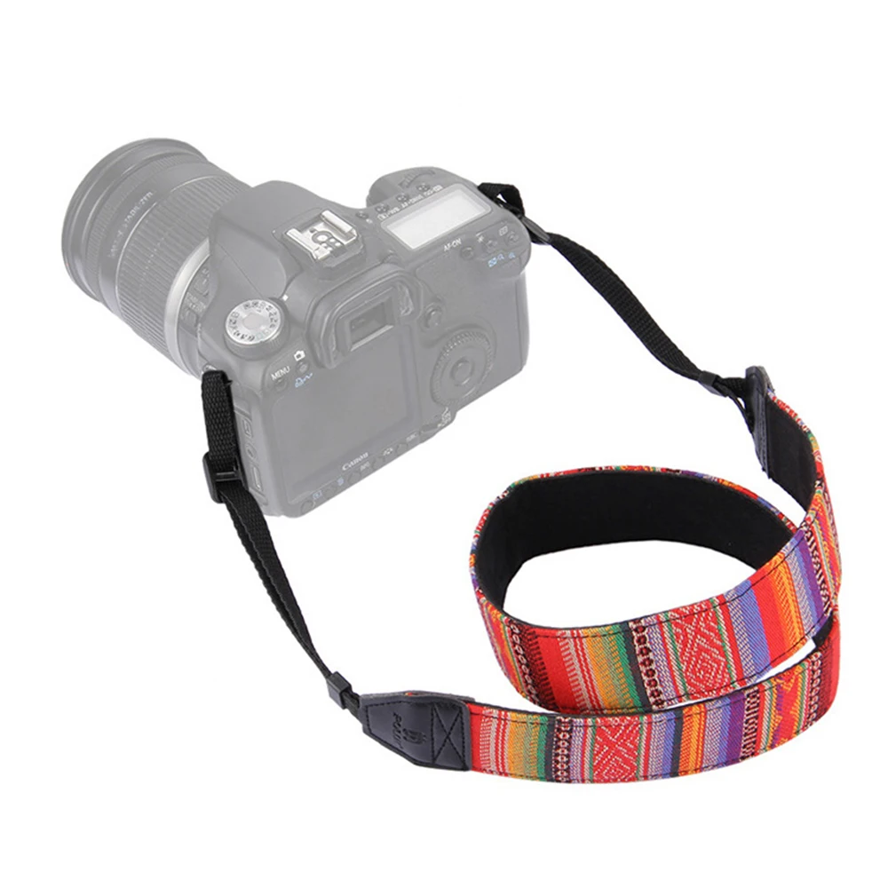 Винтажный холщовый ремень с цветочным узором для камеры SLR DSLR Nikon Canon Panasonic