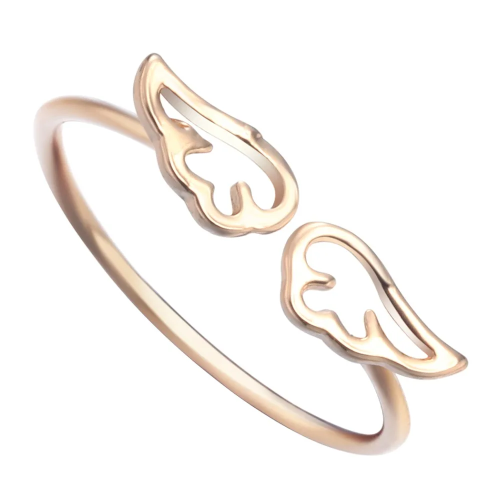 Модное Золотое регулируемое кольцо в виде пера женское модное очаровательное