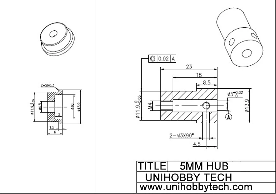 4 x unihobby uh18028 5 мм алюминиевая Монтажная концентраторов доступны для 14135 58 мм Пластик Omni колеса