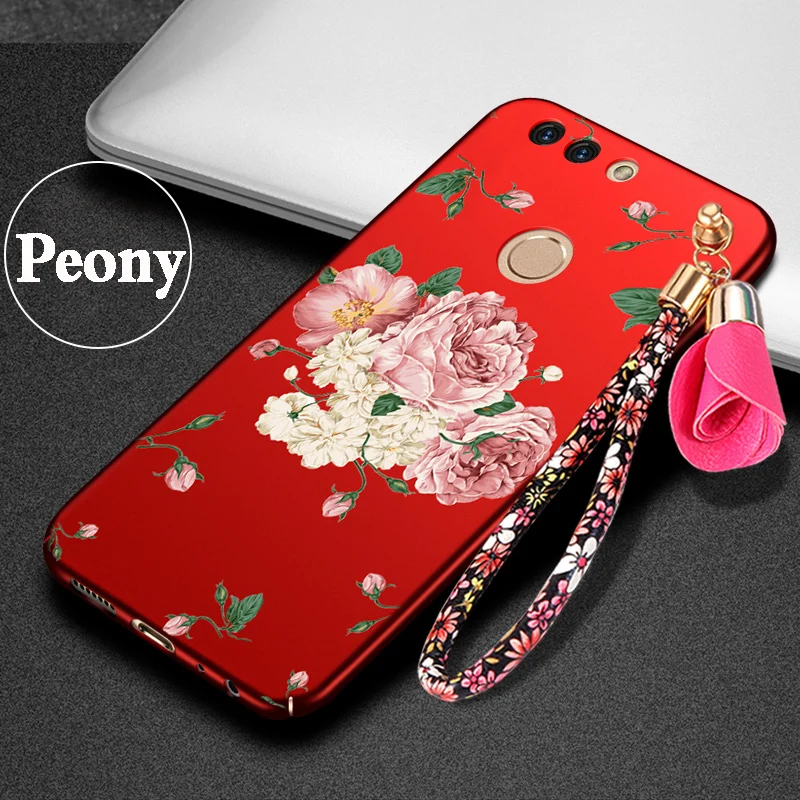 KBUBYT For Huawei Honor 9 case hard luxury flowers 3D Relief fundas coque for cover honor bag premium cute |