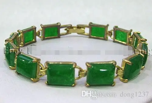 

Натуральный зеленый нефрит, цепочка, ювелирный браслет 7,5 дюйма AAA G3e >>> женские ювелирные изделия, бесплатная доставка