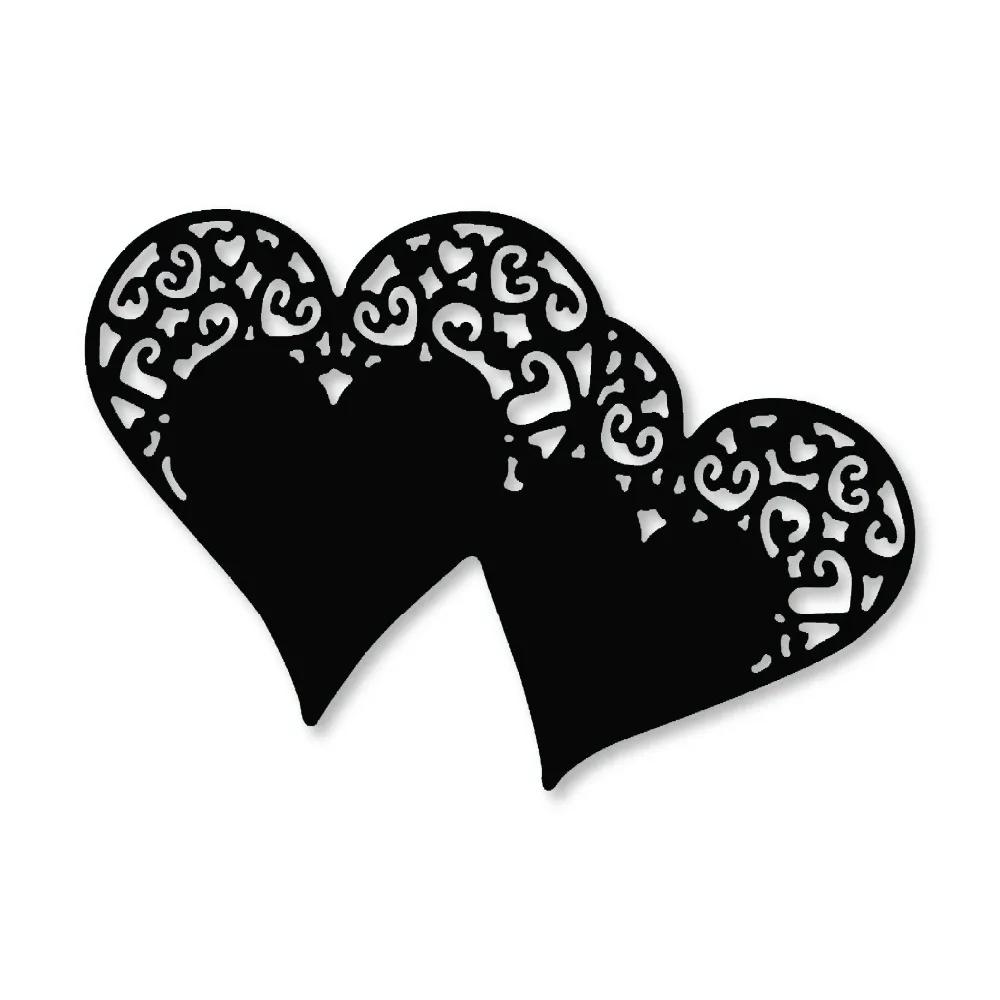 Estel пирсинг кружева сердце Рамка металлические режущие штампы трафареты для