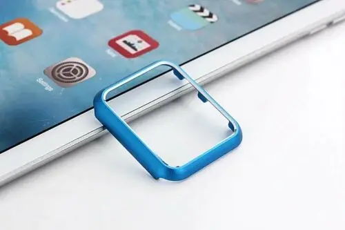 Синий Металлический чехол из алюминиевого сплава для Apple Watch Series 3 2 1 цветной защитный бампер чехол для iWatch 42 мм 38 мм чехол для часов - Цвет: Синий